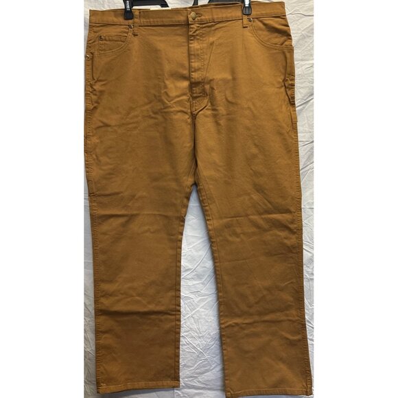 Heavy Duty Dickies Brown Mens Carpenter Jeans Flex 42X32 Pockets Straight Leg - Picture 1 of 4